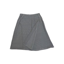 Calvin Klein NWOT 100 Silk Patterned Midi Wrap Skirt Pockets Flowy Gray Sz 6