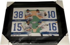 Hideo Nomo Eric Gagne Shawn Green Paul Lo Duca Dodgers Numbers UDA framed 82/100