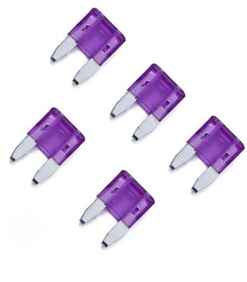 5 X 3 Amp Purple Mini fuse 3A ATM - 32V- Ships Today