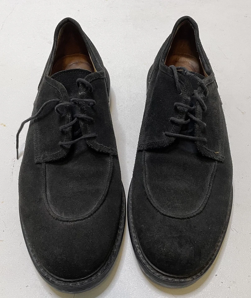 Hombres 13 Barney’s of New York Gamuza Derby Bota Zapatos Gris Informal Italia Foto 3 de 4