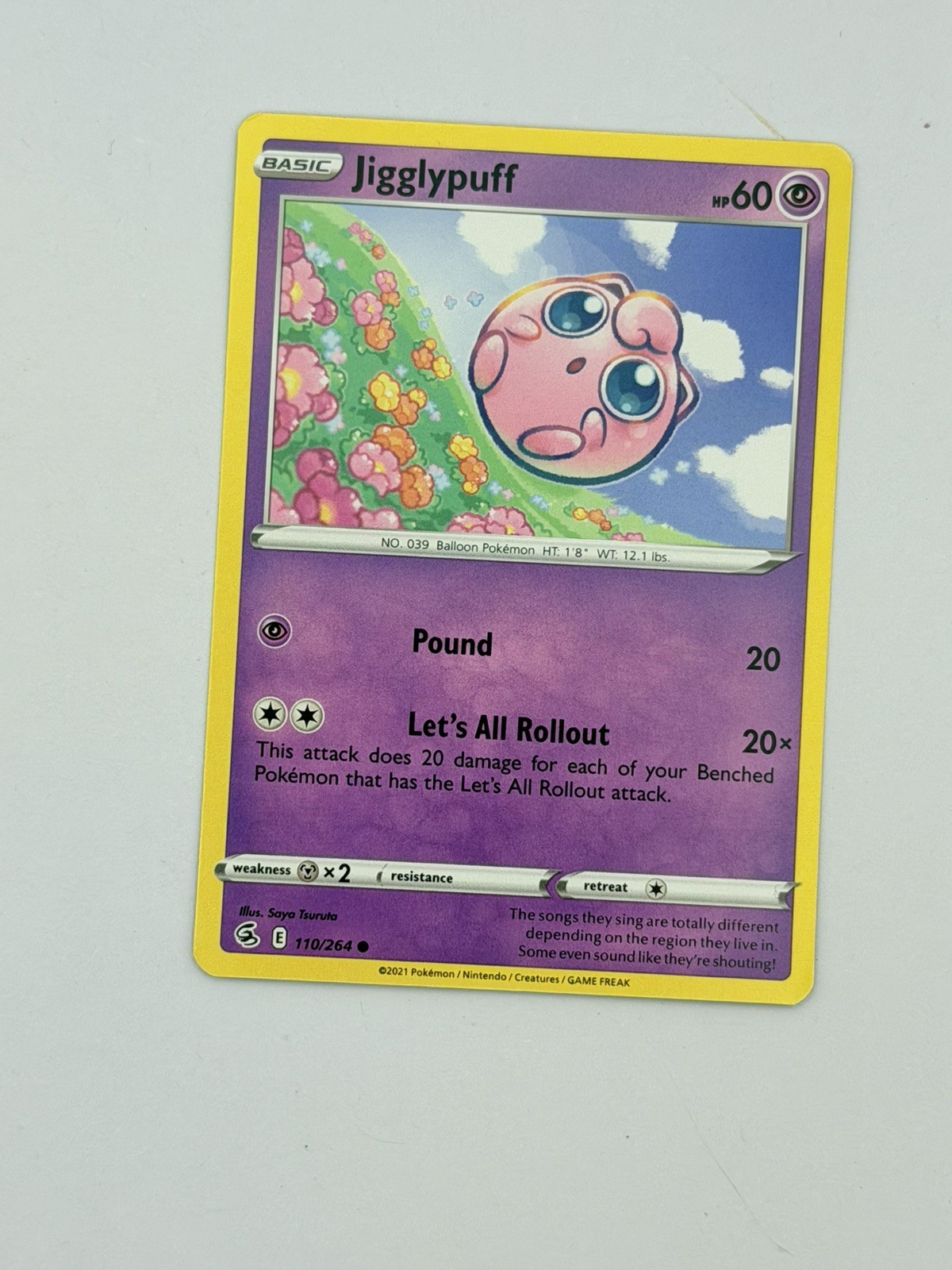 Jigglypuff 110/264 Common Fusion Strike Pokemon Near Mint
