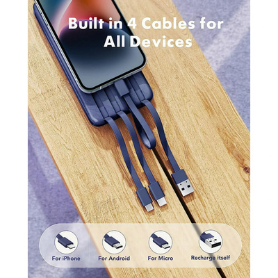 #ad #ad Charmast Power Bank with Built in Cables with Slim 10000mAh Pack 6 Outputs 3 $21.49