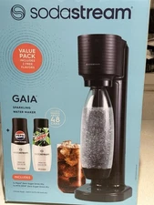 SodaStream Gaia Sparkling Water Maker Black with CO2 Cylinder
