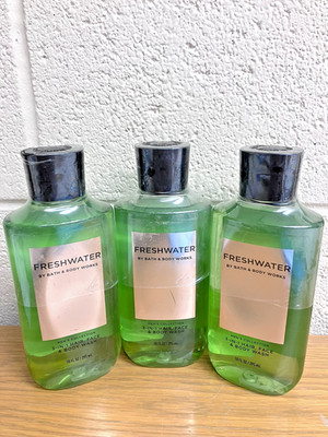 Bath & Body Works FRESHWATER 3-IN-1 Face Hair Men's Body Wash 10oz NEW (QTY 3)
