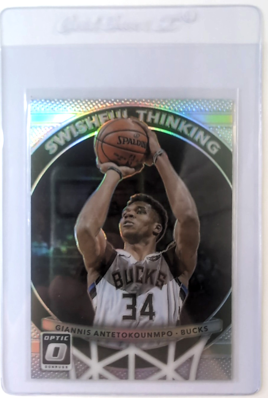 2017 Optic Swishful Thinking Holo Prizm Giannis Antetokounmpo, Gem Mint 10