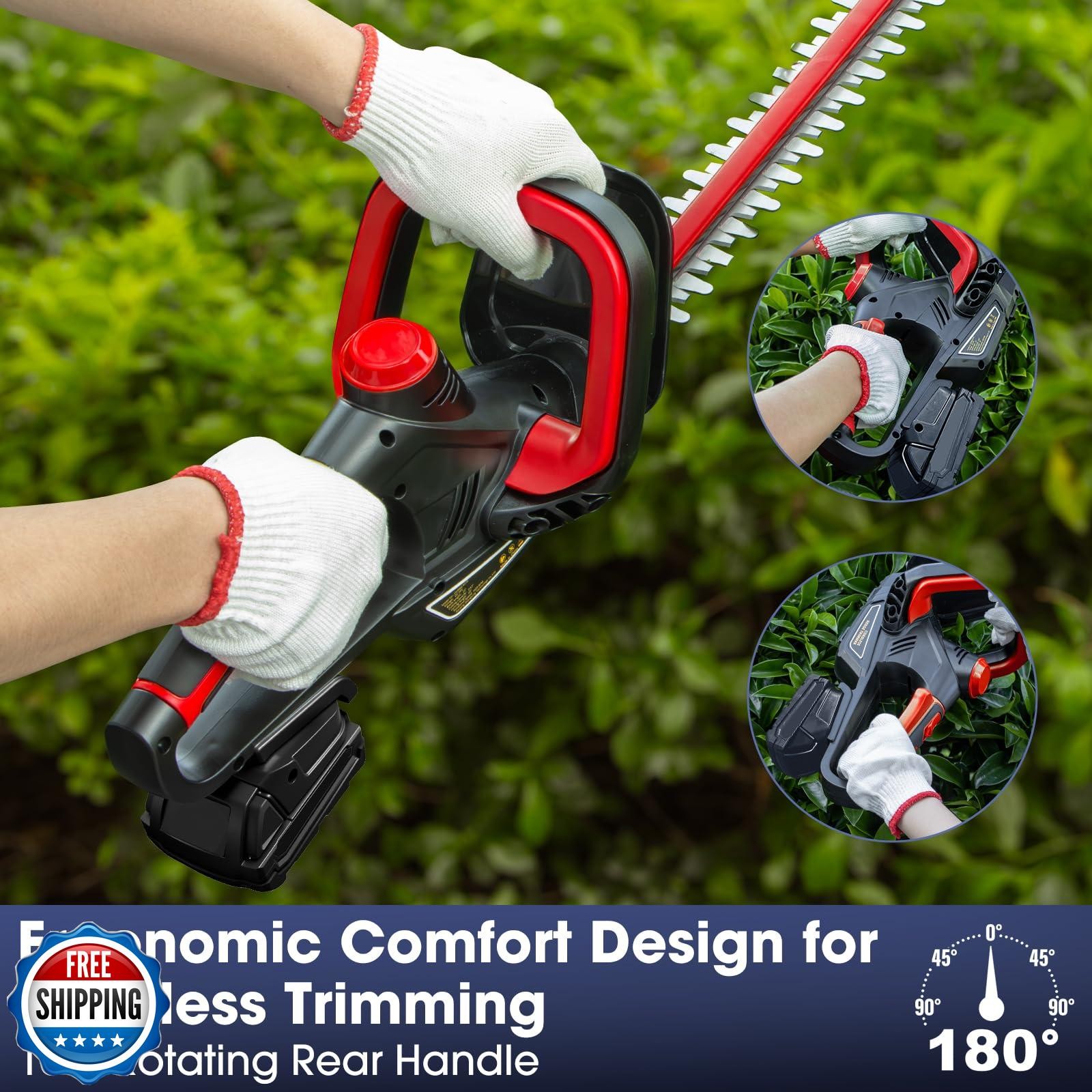 Hedge Trimmer for Milwaukee 18V Battery, Cordless Hedge Trimmer w