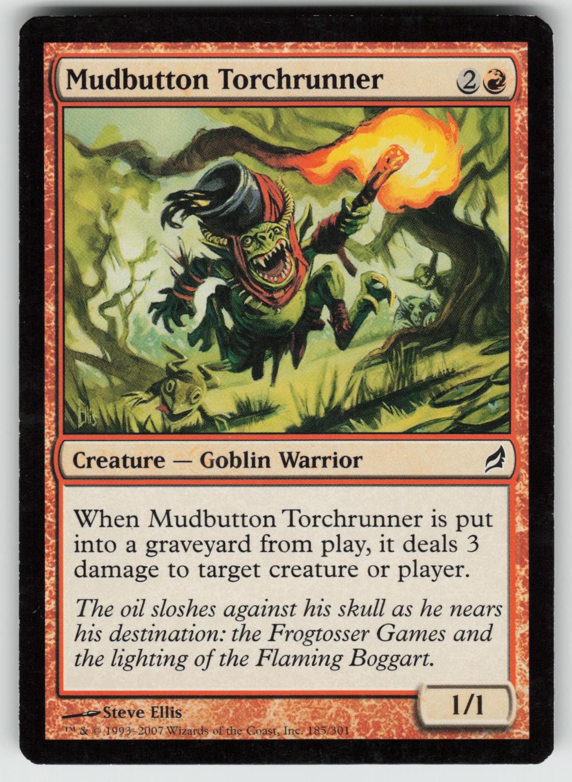 Mudbutton Torchrunner 185 Common Lorwyn Magic: The Gathering Lightly Played