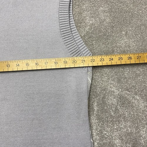 Jack Jones Knitted Sweater Vest Mens 42in Chest Grey Purple Argyle Diamond Golf - Picture 11 of 12
