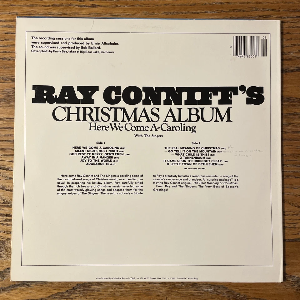 Рождественский альбом Рэя Конниффа долгоиграющая пластинка Columbia 80-е переиздание праздничная редкая M- - Изображение 4 из 4
