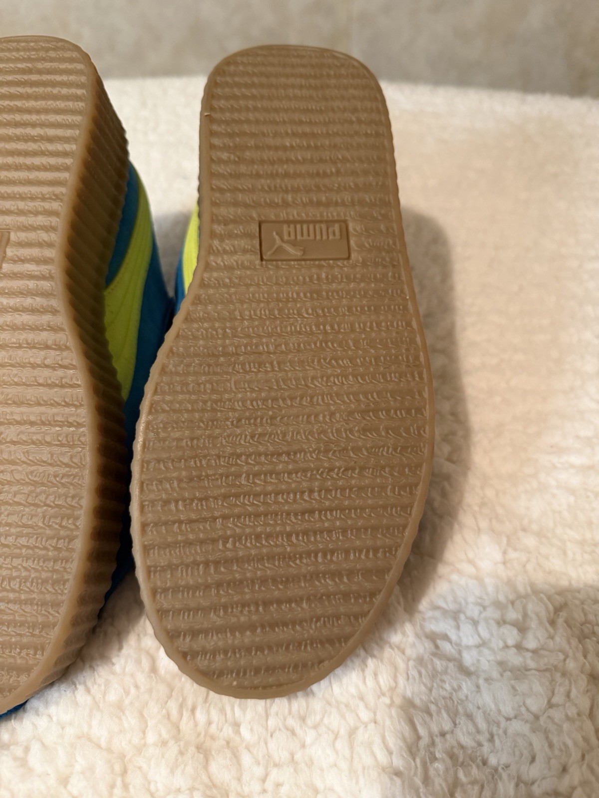 PUMA Fenty Creeper Blue Suede Platform Sneakers Size 7.0 thumbnail 9