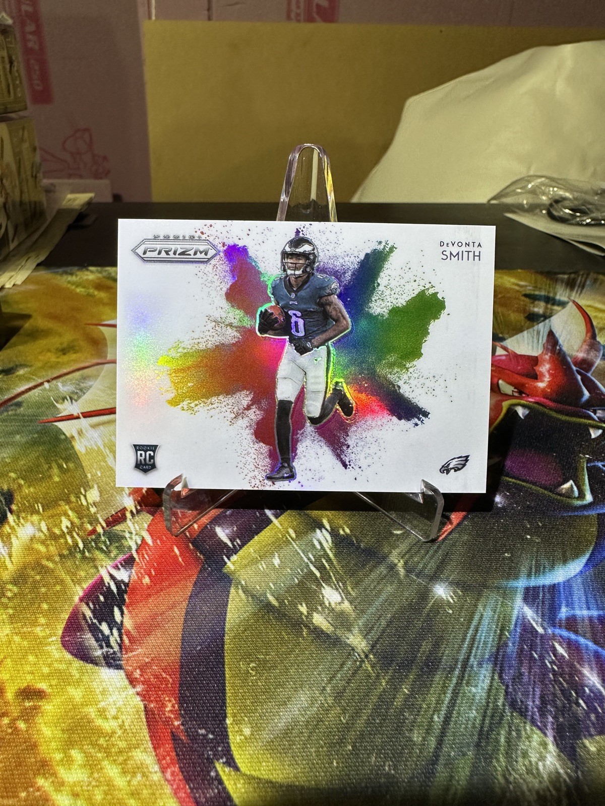 2021 Devonta Smith Panini Prizm Color Blast Rookie CB-17 SSP SUPER RARE