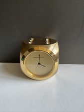 Tiffany & Co. Gold Dice Desk Clock – Rare Vintage Collectible