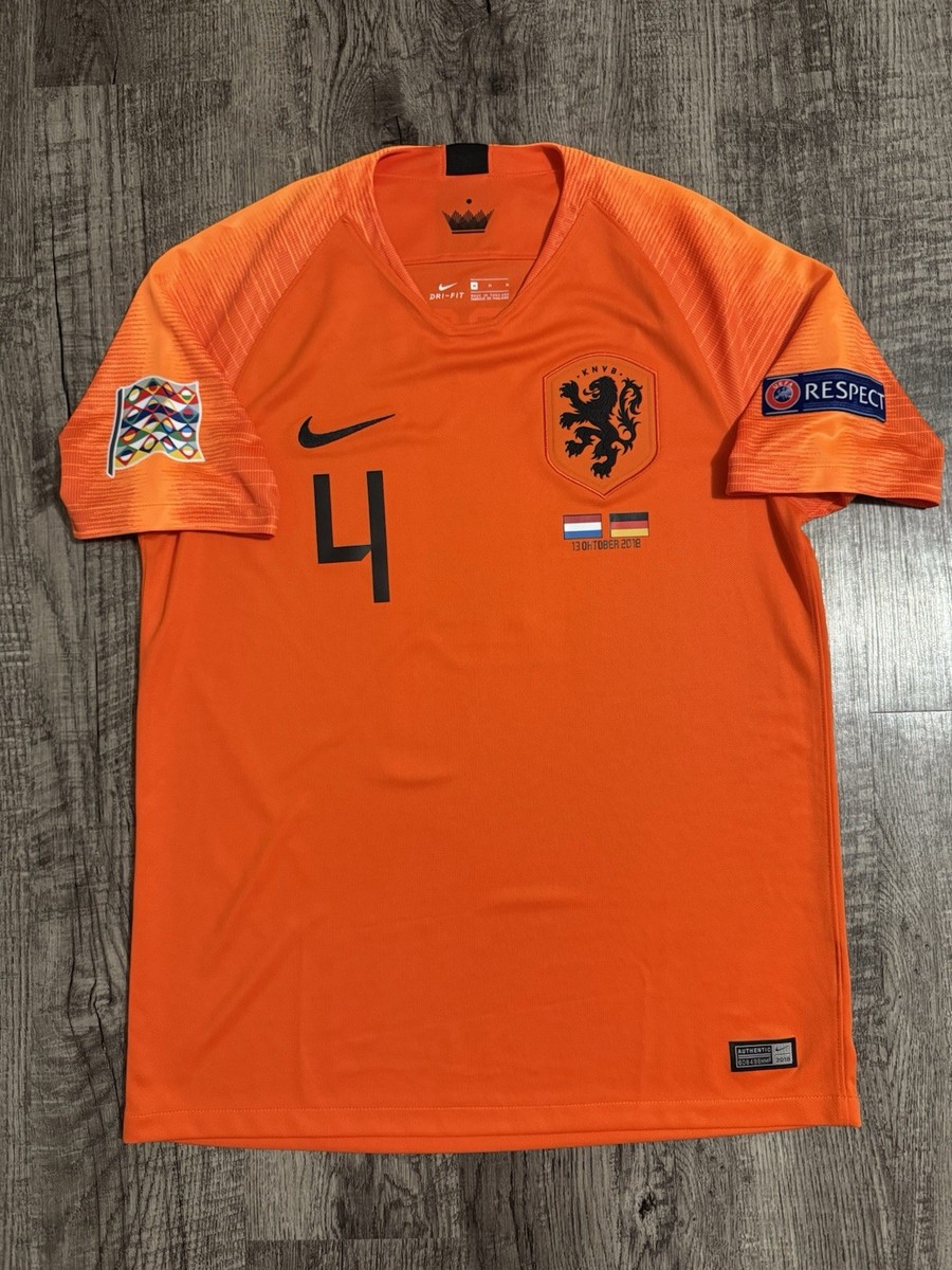 Virgil Van Dijk Netherlands Nike 2018 Jersey Men's Size Medium