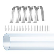 Clear Pvc Pipe 21/2" X 36" Long 1pk Plastic Tubing  5pk Stainless Steel Pipe St