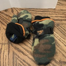 Oshkosh B'gosh Winter Mittens Thinsulate 40 Grams Green Camo Waterproof
