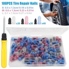 100pcs Tire Repair Rubber Nails Tyre Puncture Repair Screws Kit With Screwdriver