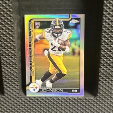2025 Topps Chrome Football - Kaleb Johnson (RC) #323 Silver Refractor (Steelers)