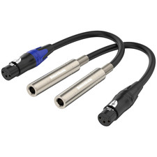 2 Pack XLR to 1/4" Cable,Balanced 3 Pin XLR Female to 1/4 Quarter Inch TRS 6.35M