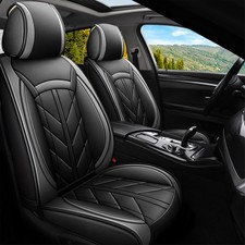 Full Set Car Seat Covers Ford Focus 2007-2019 Waterproof Pu Leather Black Grey