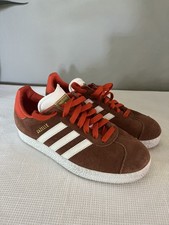 adidas Gazelle Rust Orange Suede Retro Sneake...
