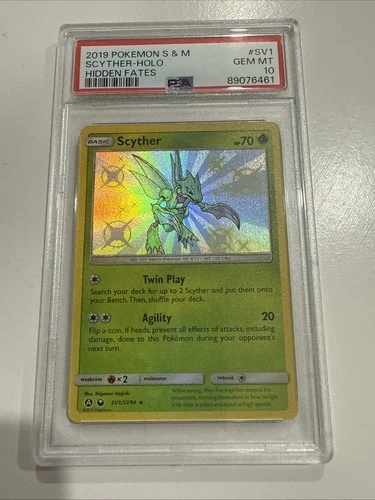 2019 PSA 10 Scyther #SV1 Pokemon Hidden Fates Sun & Moon