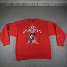Vintage Ohio State Buckeyes Sweatshirt Mens Large Red NCAA Football 90s Crewneck