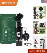 Golf Club Brush Cleaner with Water - Heavy Duty Retractable Clip- Squeeze Bot...