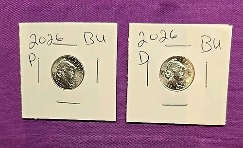 2026 P & D Emerging Liberty Dimes "BU"  In Coin Flips! **FREE SHIPPING**#wj497