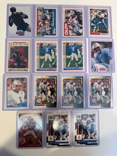 Warren Moon Lot of 15 with 1 Serial Numbered NFL Trading Cards Oilers & KC