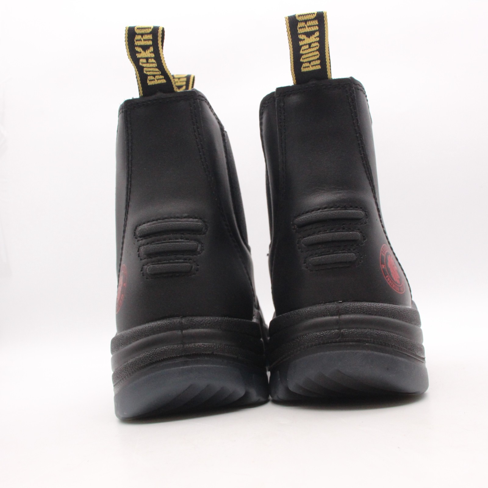 NWD RockRooster 6" Men's 12 Wide Comfort Composite Toe Slip on Work Black Boots