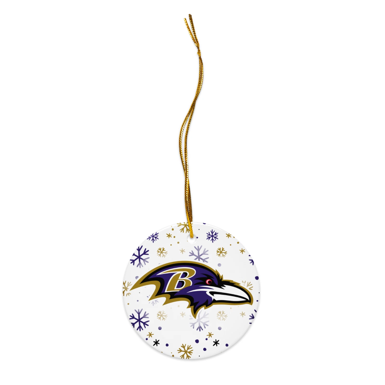Baltimore Ravens Christmas Tree Holiday Flat Ornament