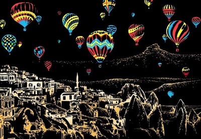 Magisches Rubbellos Kappadokien-Ballonfestival 40x28cm