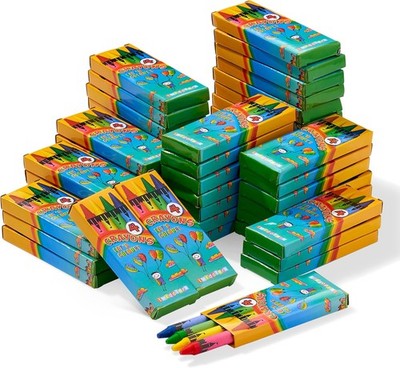 50 boxes of wax crayons (200 pieces), 4 colours - party favours, souvenirs,