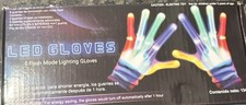 LED Gloves 12 Color Changeable Lights