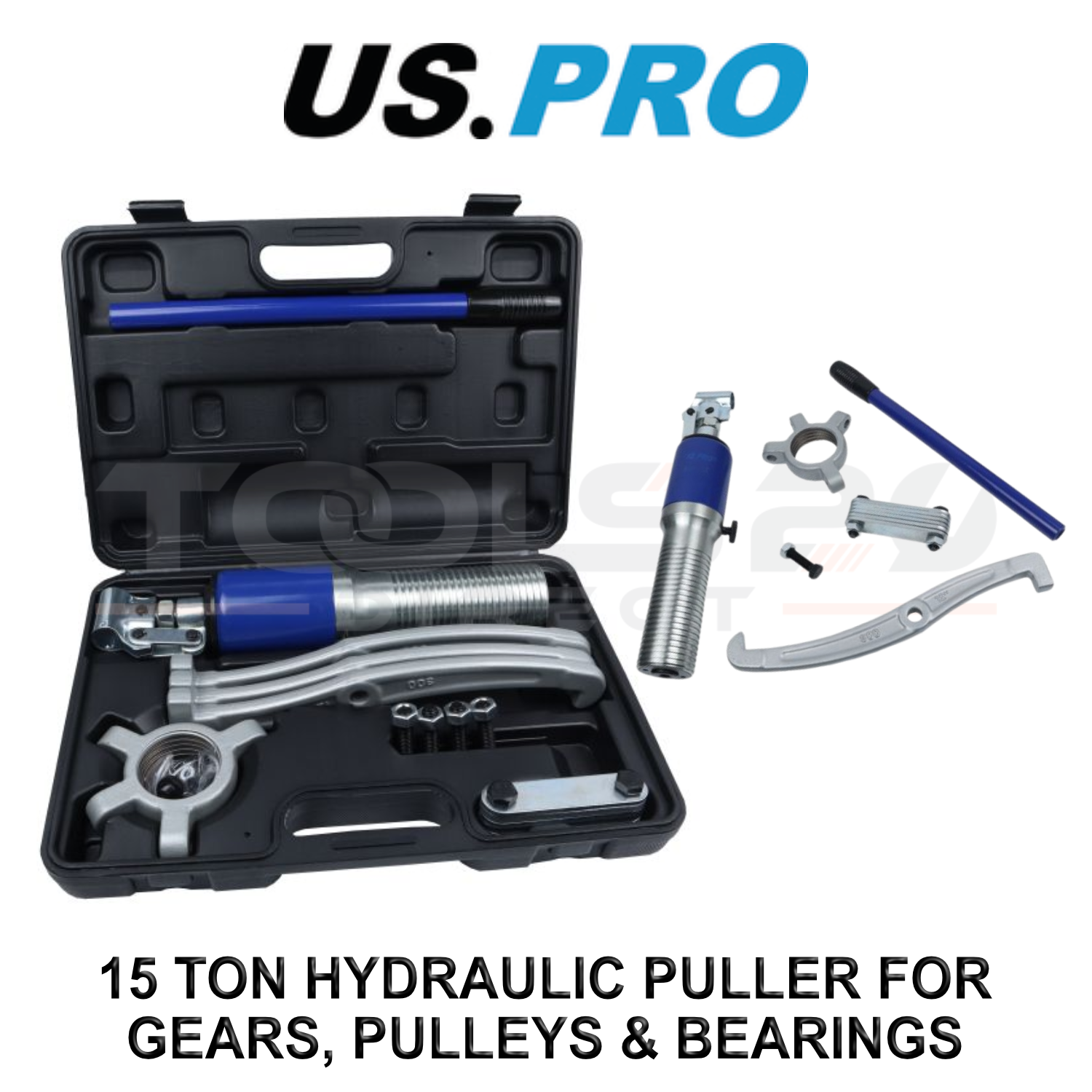 US PRO Tools 15 Ton Hydraulic Gear Bearing & Pulley Puller 2 or 3 Jaw 5182