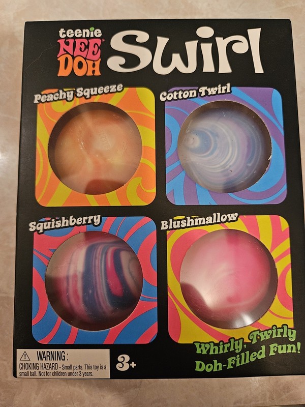 NeeDoh Teenie Swirl 4 Pack, New, Unopened 