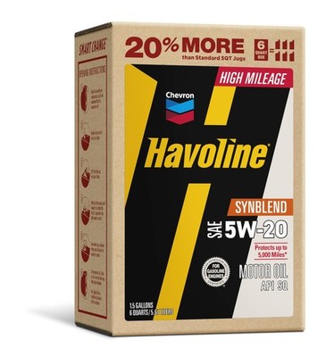 Havoline Motor Oil 5w20 Synthetic Blend Smart Change Engine Oil, 5W20, 6 Quar...