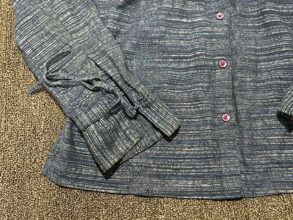 CORDÓN ABOTONADO MANGA LARGA AZUL GRANDE VINTAGE Columbia para mujer Foto 3 de 4
