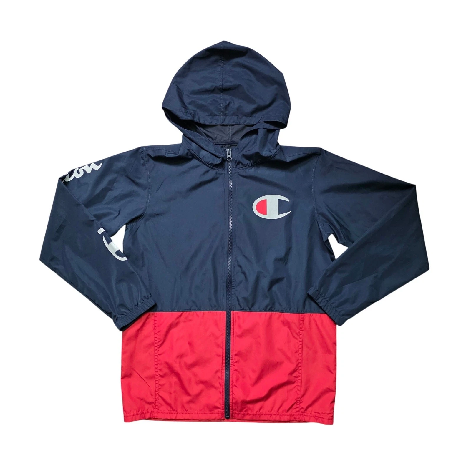 Champion Authentic Athleticwear Windbreaker Men’s L Color Block Full Zip