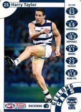 2013 GEELONG CATS AFL Card HARRY TAYLOR