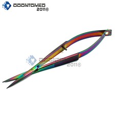 Sharp Micro Augenschere 4,5" Castroviejo Ophthalmics STR Ranibow Multi Color