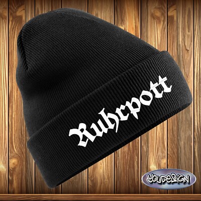 Ruhrpott Original Beechfield Beanie Knit Hat Cap Embroidery Home Love Colliery