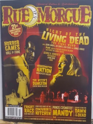 Rue Morgue Sept Oct 2018 Issue 184 Night of the Living Dead FREE SHIPPING CB