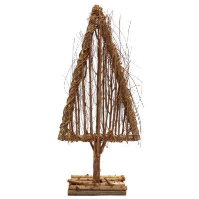 Holz Tannenbaum Deko Zweige Äste Reben Weihnachtsdeko 27,5x10x60cm