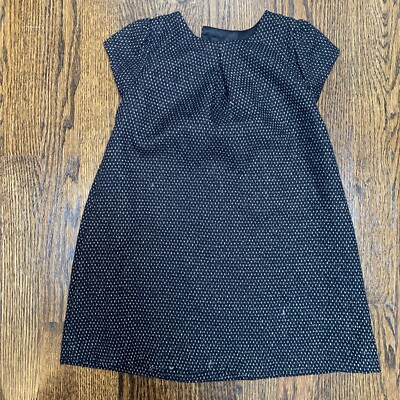 Old Navy Fancy Glitter Dress 4t Girls Holiday Bow Black With Gold Stitching  | eBay