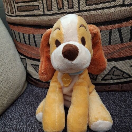 VIP1🐶DOUDOU PELUCHE DISNEY MISS LADY CHIEN BELLE ET LE CLOCHARD 25cm  assis - Photo 1/6