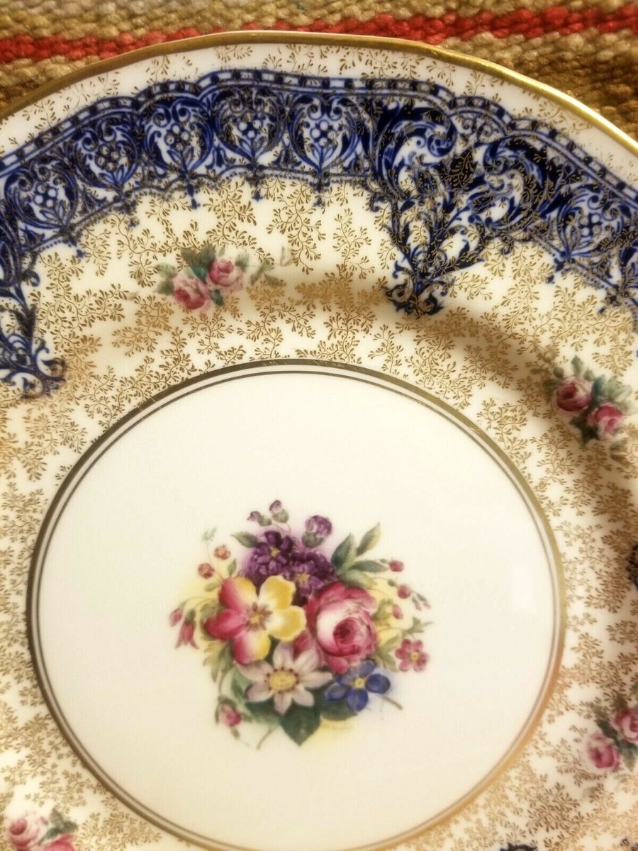【希少1951年製】 Worcester 金彩キャビネットプレート 額 FINE ROYAL WORCESTER HAND PAINTED SIGNED CABINET PLATE 2-277
