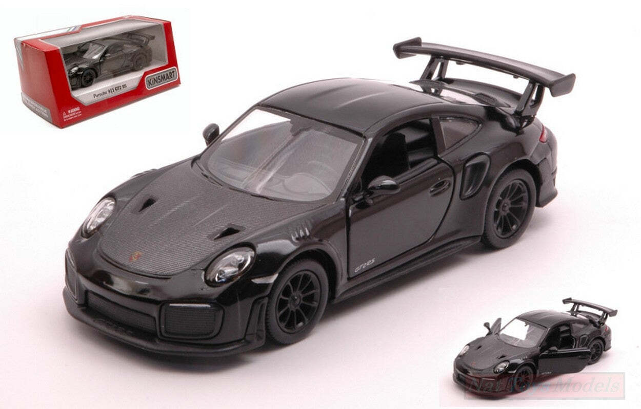 MODELLINO IN SCALA COMPATIBILE CON PORSCHE 911 RS GT2 RS (991) BLACK cm 12 BOX K