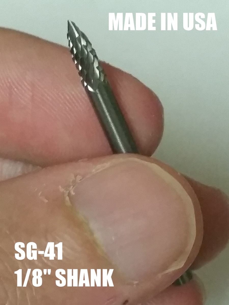 SD41D Solid Carbide Ball Shape Burr – 1/8” Die Grinder Bit For Precision Cutting & Carving