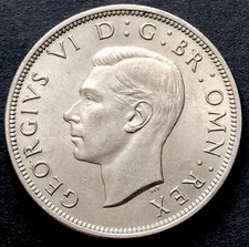 1947 HALF CROWN COIN 2/6d BRITISH COPPER/NICKEL COIN - KING GEORGE VI